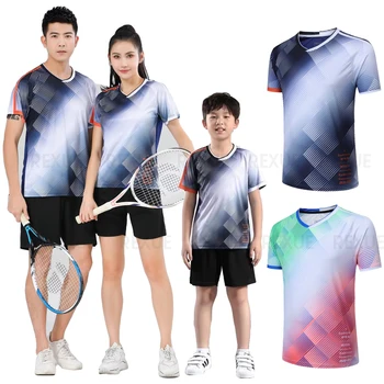 Naujas Prekės ženklas Badmintono T-marškinėliai, šortai nustatyti atsitiktinis teniso megztiniai stalo teniso marškinėliai, šortai, drabužiai Moterims/Vyrams marškinėliai Vyrams, Moterims Vaikas