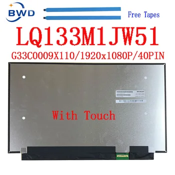 Originalus 13.3 colių Nešiojamas LCD Jutiklinis Ekranas SHARP LQ133M1JW51 LED Pakeitimas Ekranas IPS FHD 1920x1080 40pin eDP