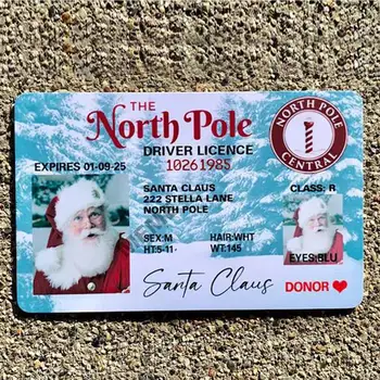 Kūrybos Santa Licencijos Santa Kamanas Prarado Vairuotojo pažymėjimą Santa Licencijos Kalėdų Dekoracijas Įrodyti, kad Kalėdų Senelis