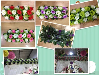 Vestuvių gėlės, Puokštės, Vestuvių kelių švino gėlės, dekoravimas vestuvių dirbtinės gėlės 10 rinkiniai/daug