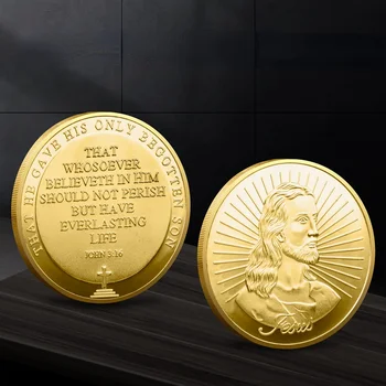Tikėjimas Jėzaus Progines monetas Aukso Monetų ir Sidabro Monetų Kolekciją Monetų Namų Puošybai Monetų Kolekcionieriams