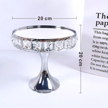 Sidabro kvadratinių pėdų aukščio kristalų tortas rėmo metalo keksiukų dekoravimo desertas šalies ekrano tortas dėklas