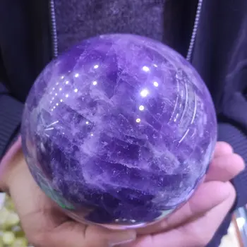 1pcs 2.3-2.6 kg Natūralus ametistas akmuo kvarcas krištolo rutulį graži violetinė kvarco gijimą, kristalai