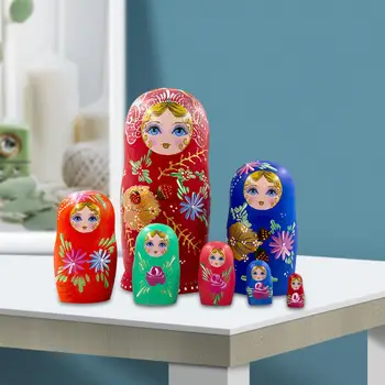 7 Gabalus Rankų darbo rusijos Lizdus Lėlės Krovimas Lėlės Matryoshka Lėlės Darbalaukio Kambarį Miegamojo Puošimas Ornamentais