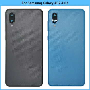10VNT Samsung Galaxy A02 A 02 Plastiko Baterija, galinis Dangtelis Galinių Durų A02 Samsung Akumuliatoriaus Korpusas Atveju Fotoaparatas Objektyvo Pakeisti