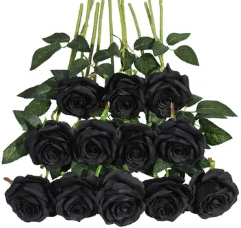 12 VNT Rožių Dirbtinių Gėlių, Vieno Stiebo Netikrą Gėlės Nuotakos Vestuvių Puokštė, Realus Žiedų Flora