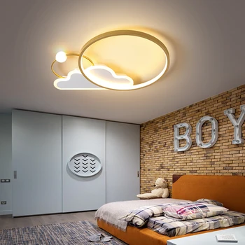 Modernus Paprastumas LED lubų apšvietimas, miegamojo, Vaikų kambario, namo rožinė aukso mėlyna geležies Akrilo Patalpų Apšvietimas debesų formos Lempa