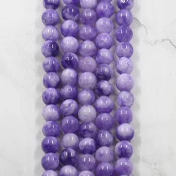 Aukščiausios Kokybės Natūralių Violetinė Onxy Akmens Turas Sklandžiai Prarasti Amethysts Karoliukai Kilnus Juostelė, Violetinė Granulių Perlas 