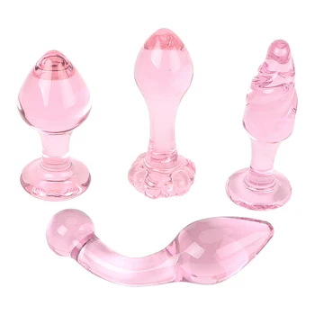 31-42mm Butt Plug Stiklo Analinis Žaislai Moterims, Išangės Dilator Vyrų Prostatos Massager Sekso Žaidimai Poroms Suaugusiųjų 18 Plius Erotinis Produktus