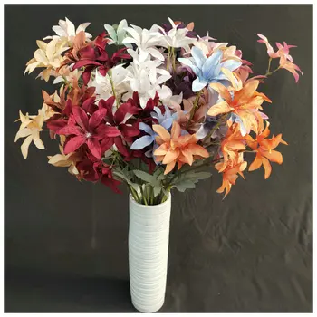 130cm Ilgio Filialas Tigro Orchidėja Modeliavimas puošyba Modeliavimas Dirbtinės Gėlės, Dirbtinių Gėlių, Vestuvių Dekoravimas