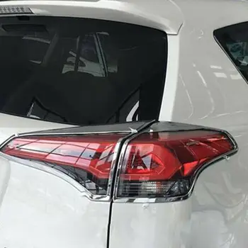 Toyota RAV4 2016 2017 2018 ABS Chrome Galiniai Šviesos Lempų Gaubtai Dangčio Apdaila