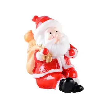 Mini Kalėdų Santa Claus Stalo Statula Ornamentu Sodo Kraštovaizdžio Puošmena D4X1