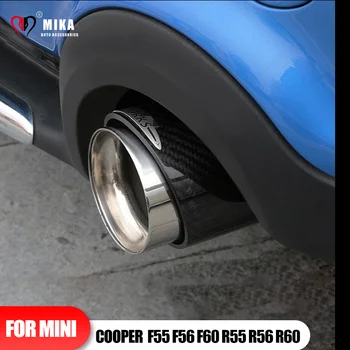 1 VNT Universalus Mini Cooper F55 F56 r55 toksiškas gyvūnijai R56 Automobilio Išmetamųjų dujų Sistemos Vamzdžio Anglies Pluošto Duslintuvo Vamzdį Auto Optikos Reikmenys