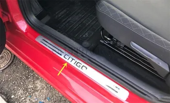 Už Skoda CITIGO 2017-2020 Aukštos kokybės nerūdijančio plieno, automobilių Ribą guard Sveiki pedalo Anti-scratch apsauga automobilio stiliaus