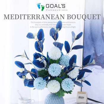 1 Krūva Viduržemio Jūros Dirbtinių Gėlių Kambarį Baldai Anti-Stalo Puošyba, Gėlių Vaza Gėlių Ornamentu Ne Vaza