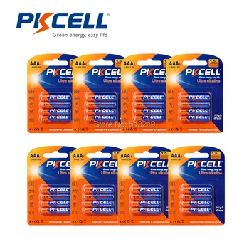 32Pcs/8card PKCELL 1,5 V LR03 AAA Baterijos 3A Šarminis Sausas Baterija fotoaparatas,skaičiuotuvas, žadintuvas, pelė ,nuotolinio valdymo pultas, elekş