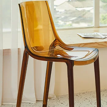 Grindų Plastikinės Lauko Kėdė Skaidrus, Modernus Dizainas, Ergonomiška Valgomojo Kėdės Nugaros Plastiko Sillas De Comedor Baldai