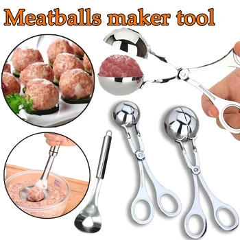 Meatball Maker 304Stainless Plieno Non-Stick Kūrybos Naujokas Meatball Maker Toolor maisto Gaminimo Įrankis, Virtuvė, Mini Priedai WB 065