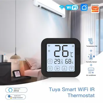 CoRui Tuya WiFi IR Termostato Reguliatorius LCD Ekranas Jutiklinis Mygtukas įmontuotas Temperatūros Ir Drėgmės Jutiklis Dirbti Su 