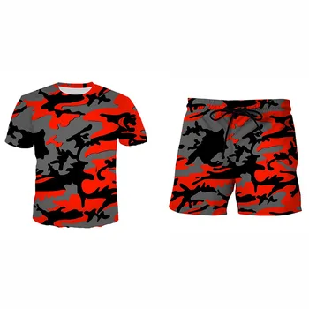 Naujas 3D Atspausdintas T-marškinėliai ir Šortai Viking Vasaros vyriški Laisvalaikio Sporto Kostiumas Tracksuit Vyrai
