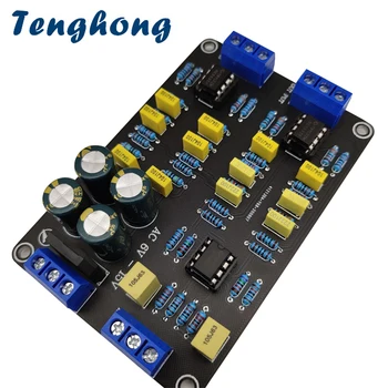 Tenghong 1pcs 2 Būdas Aktyvusis Elektroninis Crossover Aukštų dažnių Filtras Bass Garso Garsiakalbio Dažnio Daliklis Su NE5532 Pre-chip