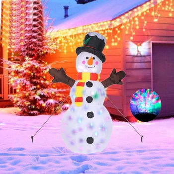 1,6 m GRB Pripučiami Sniego, Kalėdų LED Žibintų Sniego Sukasi Kalėdų Senį Pripučiami Pripučiami Sodo Puošmena