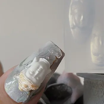 1pc Buda 3D Akrilo Sluoksnį Nail Art Papuošalai Pi Xiu Nagai 