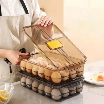 Šaldytuvas kiaušinių laikymo dėžutė šviežių kukulis stovo namų laikymo spintos stalčių stalčiuko virtuvės reikmenys