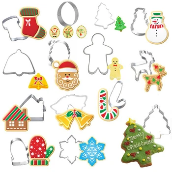 12 Stilius Kalėdų Cookie Cutters Formos Nerūdijančio Plieno Kalėdos Temą Sausainių Pelėsių 