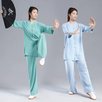 Chi, Drabužių Wushu Drabužių Kung Fu Suknelė Kovos Meno Vienodas Kinų Stiliaus Kvėpuojantis 2022 Naujas Stilius Septynis Rankovėmis