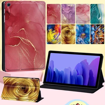 Tablet Case for Samsung Galaxy Tab A8 10.5 2023 X200 X205/A7 10.4 2020 T500 T505 Akvarelė Shell Odos Stovėti Flip Cover + Rašiklis