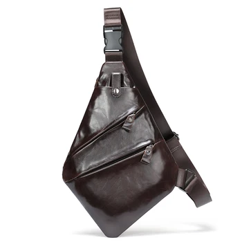 Vyrai natūralios Odos Krūtinės Krepšys Vyrų Sling Bag Atsitiktinis Pečių Maišą Dizaino Krepšys Vyrų Crossbody Krepšys