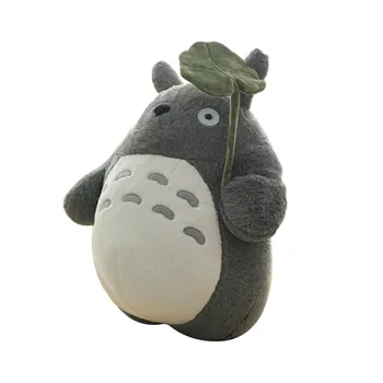 30-55CM Kawaii Mano Kaimynas Totoro Japonų Anime Pliušinis Kimštiniai Žaislai, Lėlės Pagalvę Lotus Lapų Totoro Kambario Dekoro Kalėdų Dovanos