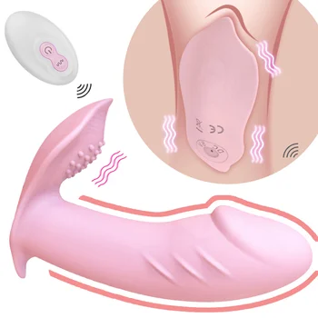 Nešiojami Drugelis Dildo Vibratorius, Sekso Žaislai Moterims, 10 Greičio Klitorio G Spot Stimuliatorius Nuotolinio Valdymo Kelnaitės Vibracija