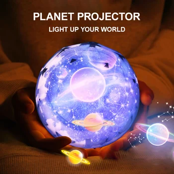 2020 Naujas Dropship Star LED Projektorius Naktį Žibintai Sukti Žemės ir Mėnulio Lempa, Kaip Vaikų Dovanos Vaikų Kambario Dekoravimas