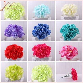 Naujas atvykimo dirbtinės gėlės modeliavimas dirbtinių gėlių vestuvių prekių šilko gėlių puokštė 10 spalva 1 lotas =10 vnt.