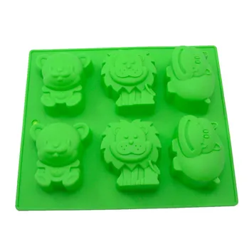 Lokys, Liūtas Begemoto 3D Gyvūnų Silikono Torto Formos Animacinių filmų Zoo Stilius Gimtadienio Tortas Bakeware 