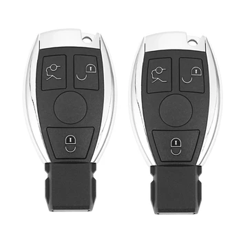 2X 3 Mygtukus Nuotolinio Automobilio Raktas su Lukštais Klavišą Pakeitimo Mercedes Benz Metai 2000+ NEC&BGA Kontrolės 433.92 Mhz