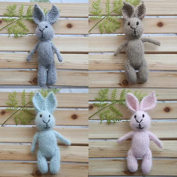Bunny Teddy Žaislų Nėrimo Moheros Easter Bunny iškamša Fotografijos Rekvizitai Rankomis Megzti Gyvūnų Žaislas, Lėlė Foto Rekvizitai