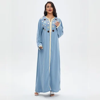 Elegantiškas Musulmonų Moterų Suknelė Islamo Drabužių Gobtuvu Indijos, Turkijos, Maroko Kaftan Abayas Djellaba Nedidelė Šalis Suknelės Vestidos