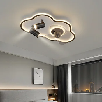 Šiuolaikinės miegamasis dekoro led apšvietimas kambaryje, ventiliatorius šviesos lempa, restoranas, valgomasis, Lubų ventiliatoriai su šviesos nuotolinio valdymo
