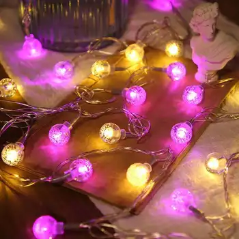 2m LED Šviesos Kamuolys Star Snaigės Šviesos Kalėdų Sodo Helovinas Žibintai Apdailos šviesos Styginių Šviesos Kiemo Dekoracija